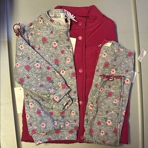 Jessica Simpson Red and Gray Kids Matching Set